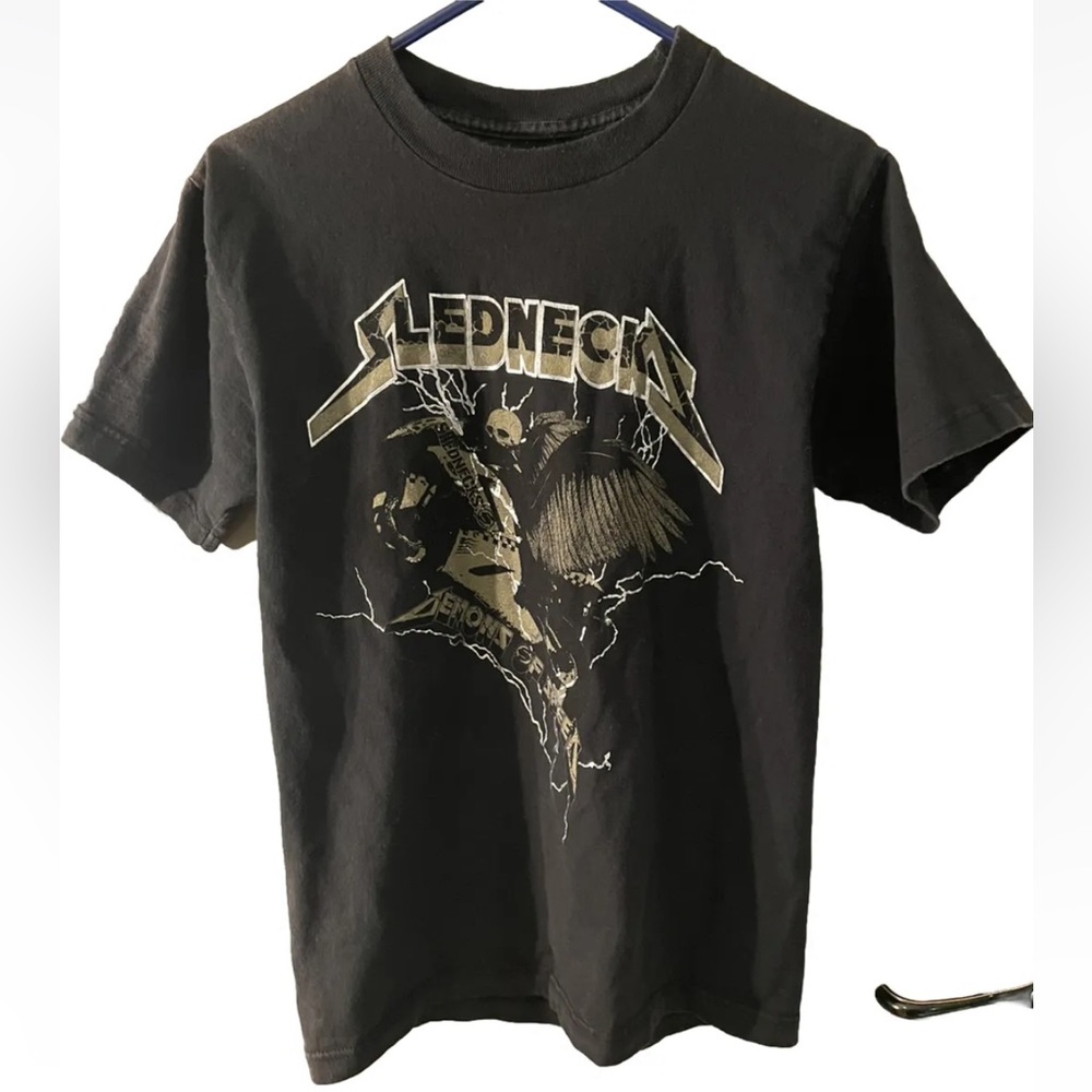 SLEDNECKS SNOWMOBILE Lot Of 2 BLACK T-SHIRTS Graphics Size Medium